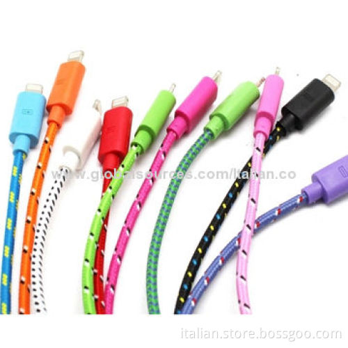 Lightning 8-pin braided USB cable for iPhone 5
